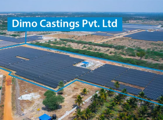 Dimo Castings Pvt. Ltd.'s ground mounted solar power plant, installed by Orb Energy.