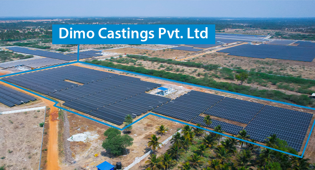 Dimo Castings Pvt. Ltd.'s ground mounted solar power plant, installed by Orb Energy.