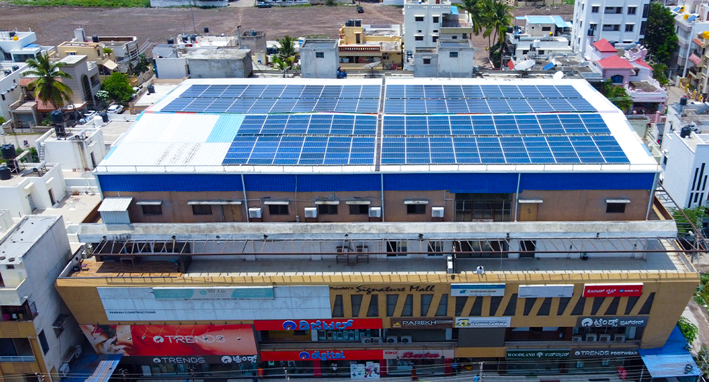 110 kWp rooftop solar on parekh signature mall by orb energy