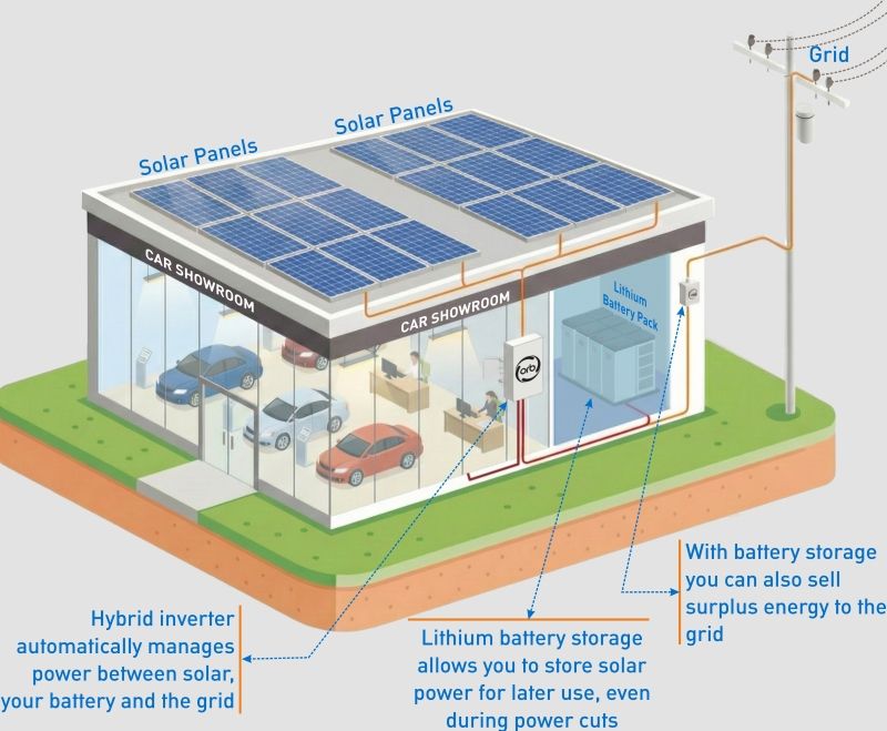 Solar plus battery storage system