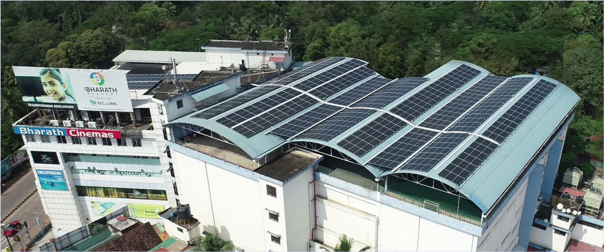 Orb Solar Panels on Shopping Mall